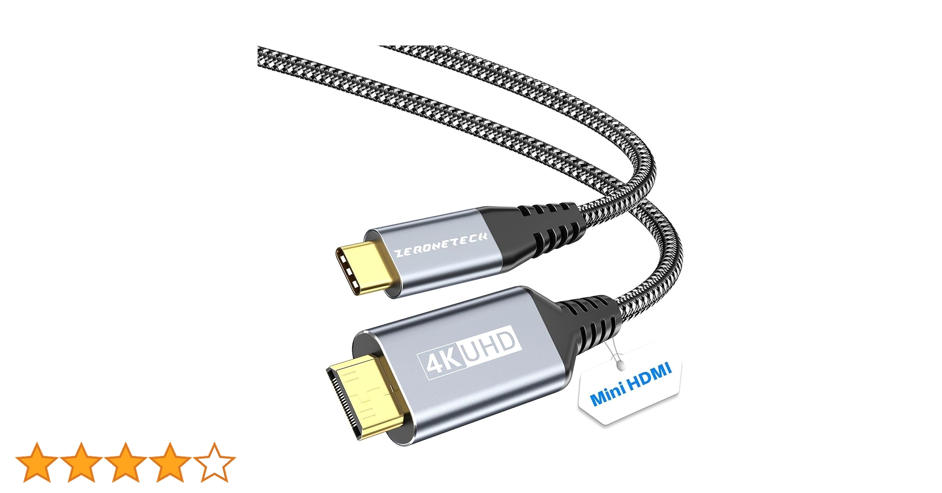 Amazon.co.jp: ZeroneTeck USB C ミニHDMIケーブル 2.0【4K@60Hz